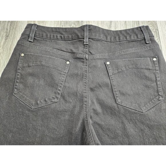 (3/$35) Bandolino Jeans Womens 14 Black Amy Straight Leg Stretch 5 Pocket Missy - Picture 3 of 12